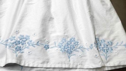 Little Blossom | Crib Skirt (Blue)