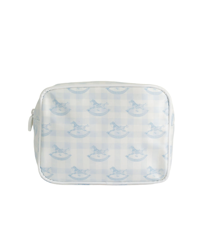 Pony Parlor | Small Cosmetic Pouch (Blue)