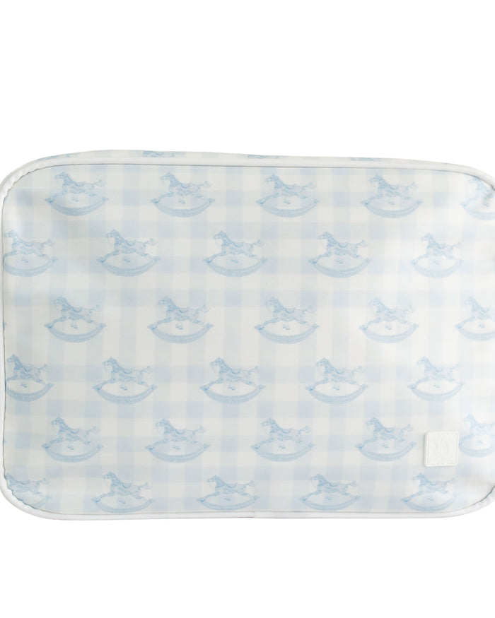 Pony Parlor | Large Cosmetic Pouch (Blue)