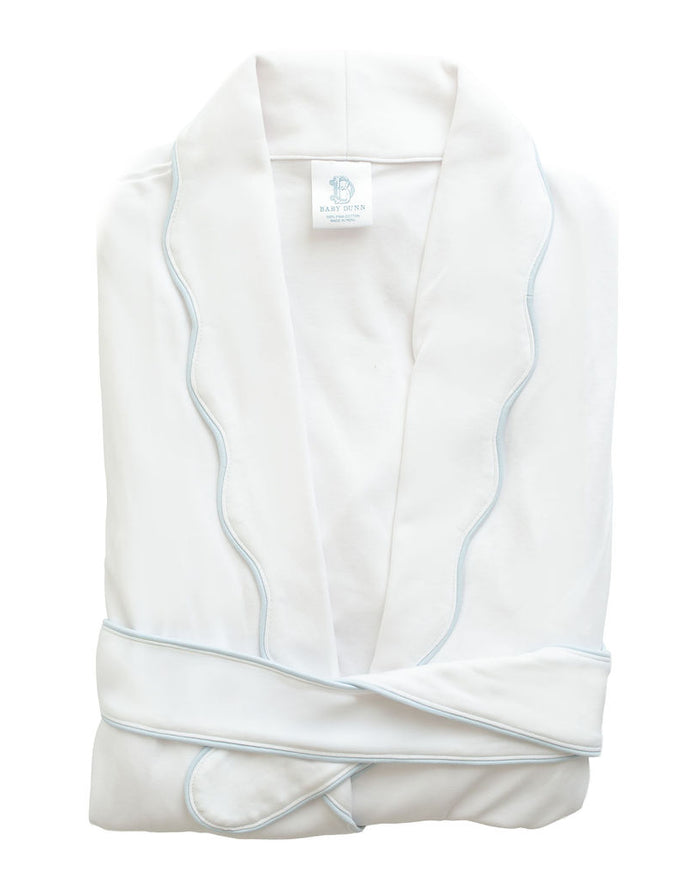 White/Blue Scalloped | Robe (Women's)