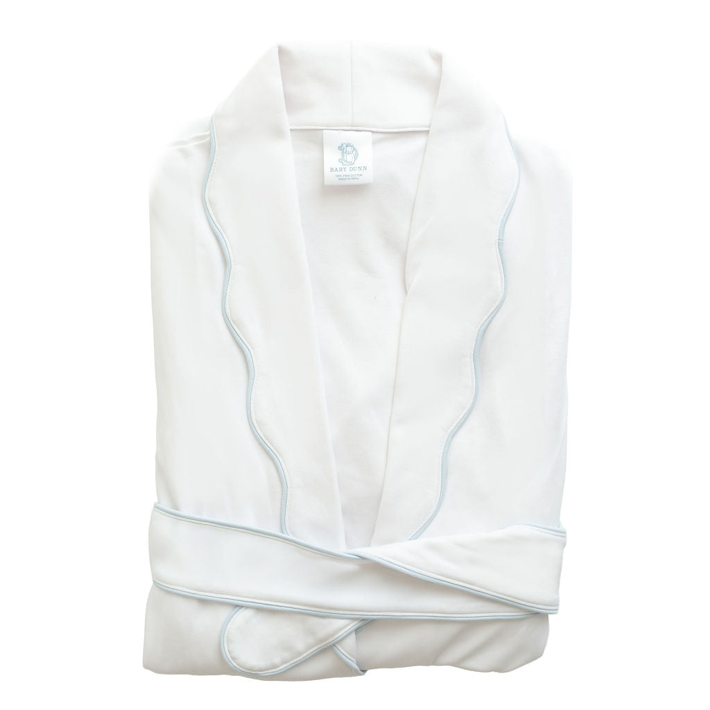 White/Blue Scalloped | Robe (Women's)