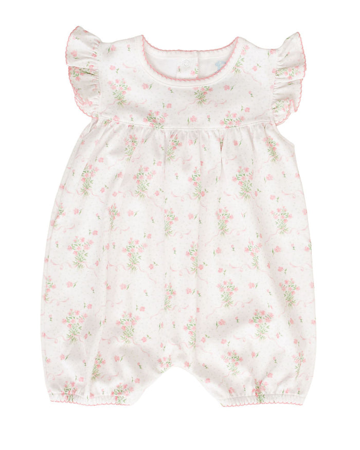 Pink Posies | Flutter Sleeve Bubble