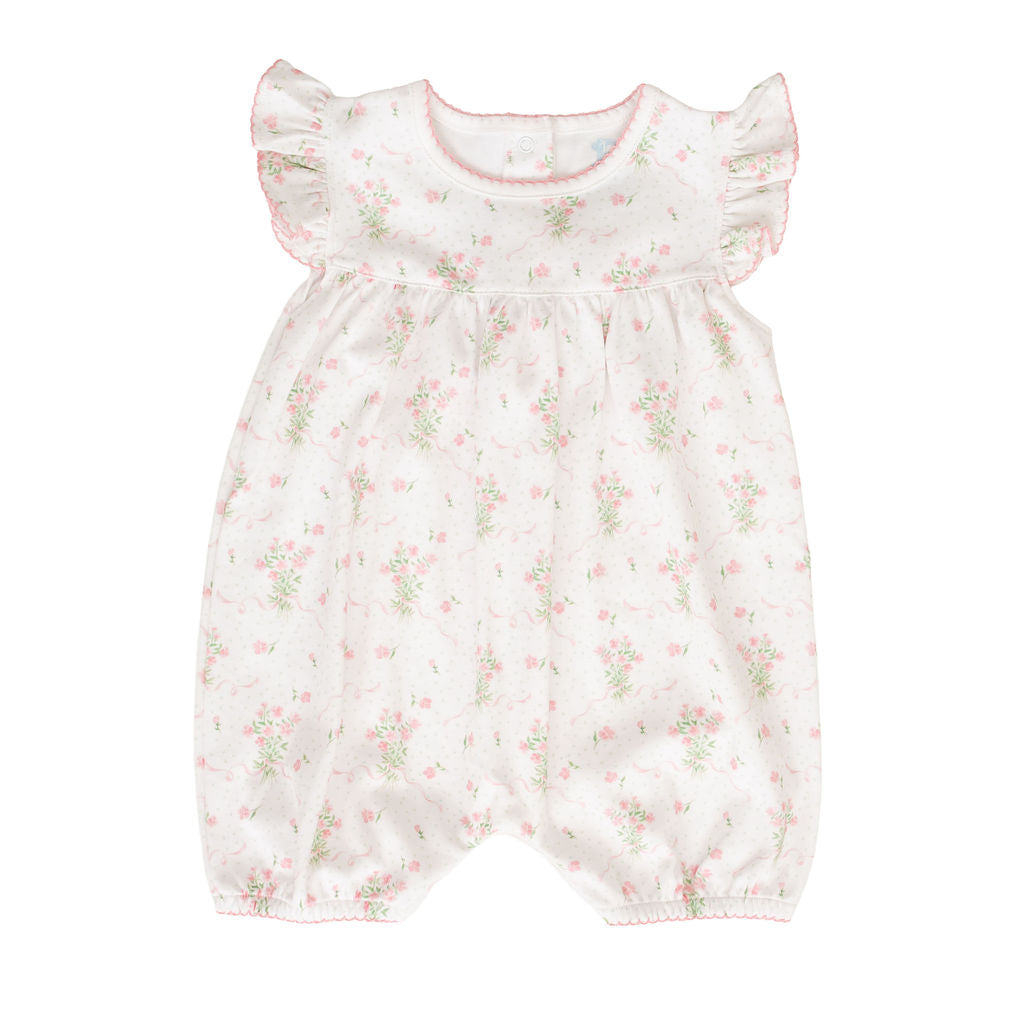 Pink Posies | Flutter Sleeve Bubble
