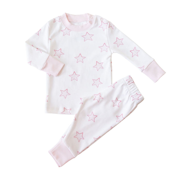Celestial Linework | Baby Long Pajamas (Pink)