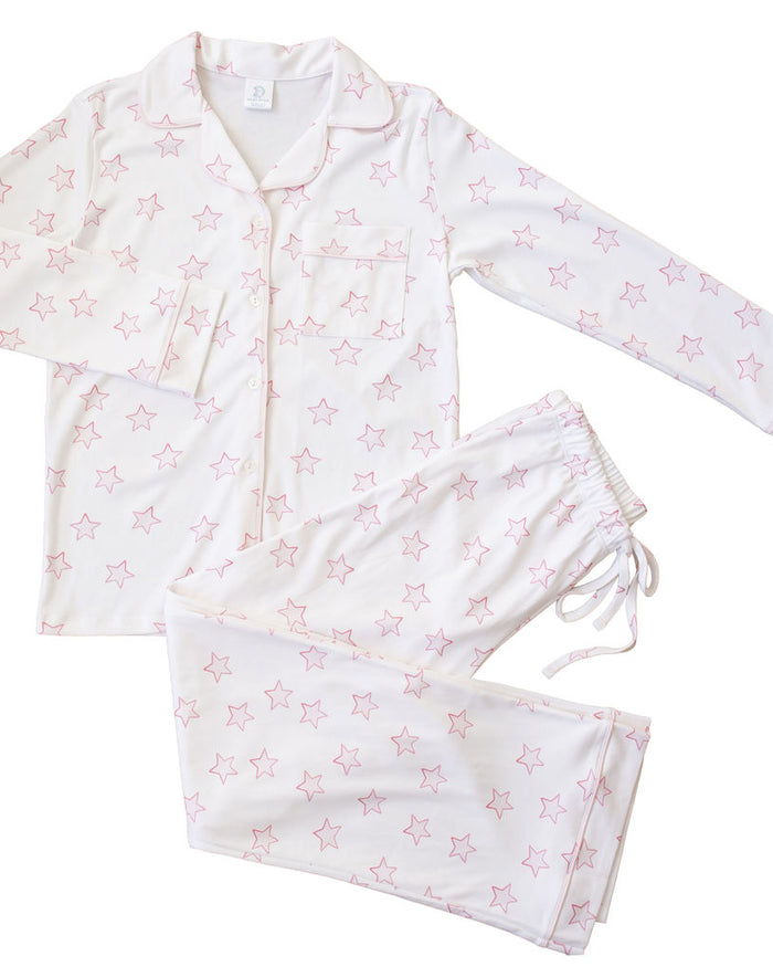 Celestial Linework | LS Long Pajama Set (Pink Women's) (Pre-Order)