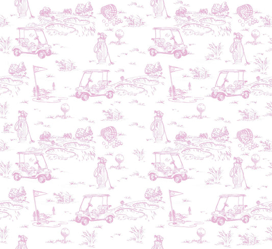 Fairway Toile | Short Sleeve Dress (Pink)