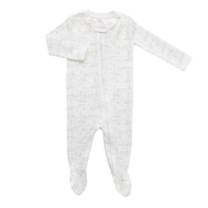 Fairway Toile | Footie (Green)