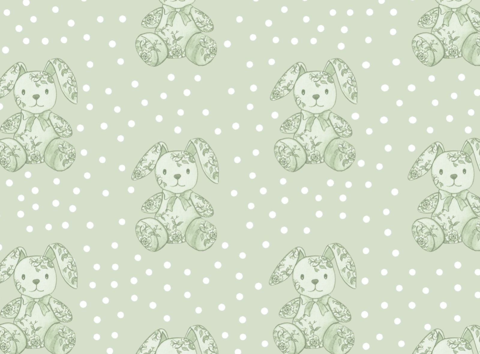 Timeless Teddies | Digital Print (Green)