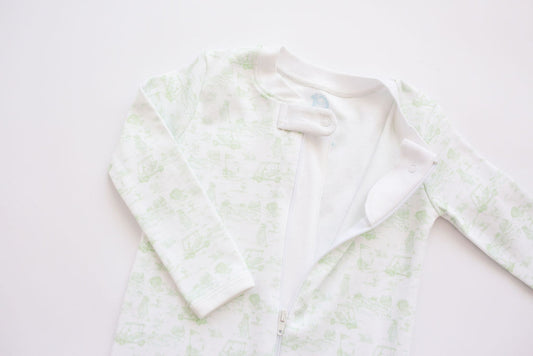 Fairway Toile | Footie (Green)