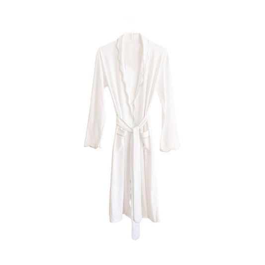 White/Green Scalloped | Robe (Women's)