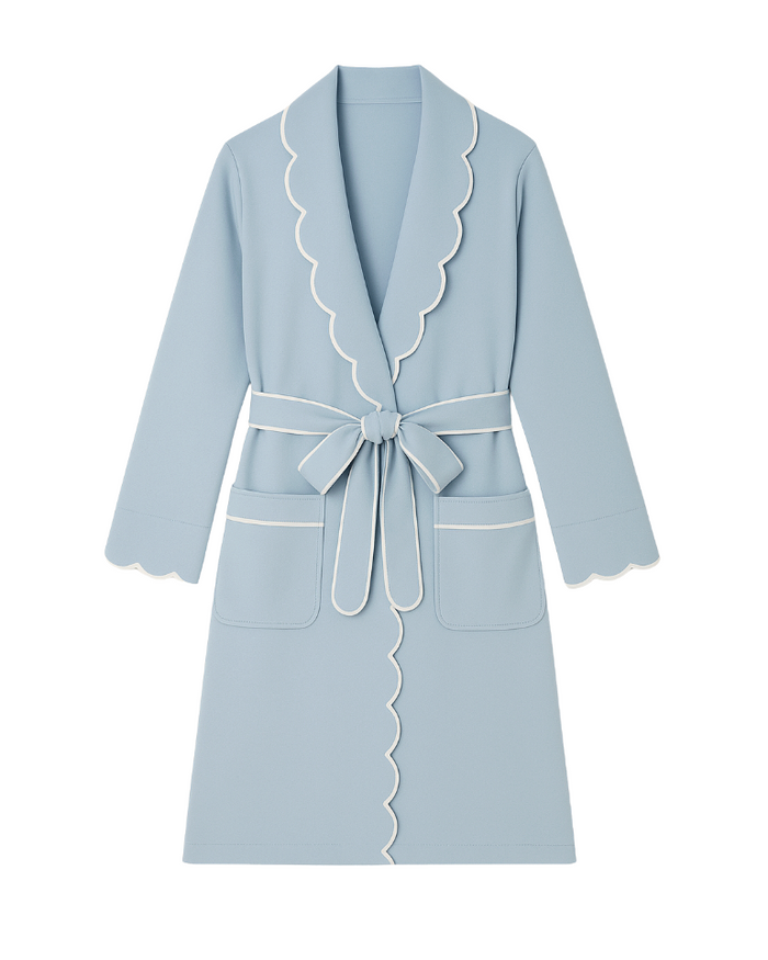 Blue Scalloped | Robe (Women's)