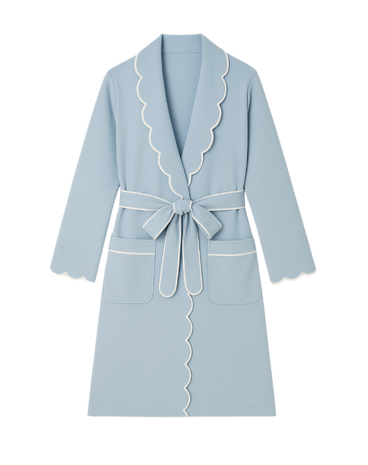 Blue Scalloped | Robe (Women's)