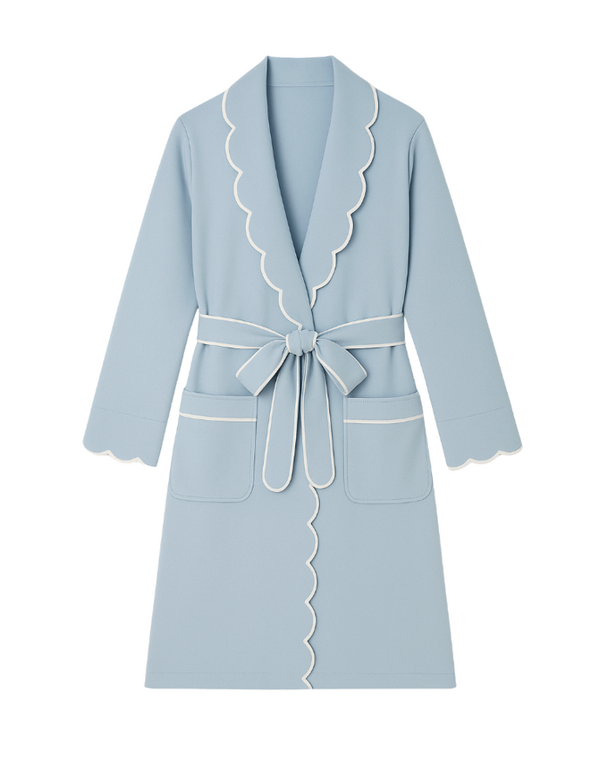 Blue Scalloped | Robe (Women's)
