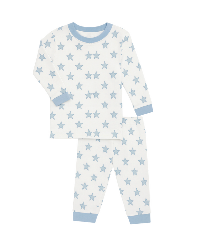 Celestial Linework | Long Pajamas (Blue)