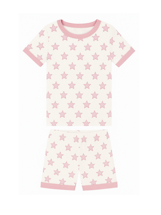 Celestial Linework | Short Pajamas (Pink)