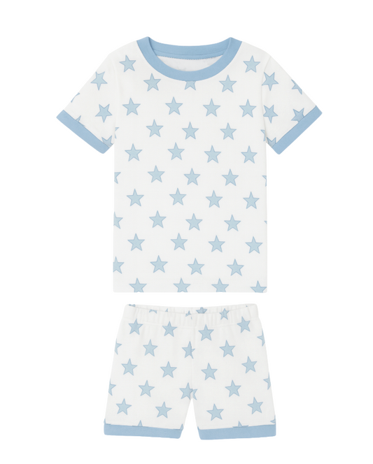 Celestial Linework | Short Pajamas (Blue)