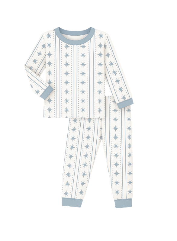 Starlight Stripes | Long Pajamas (Blue)