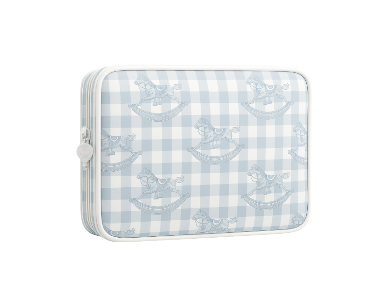 Pony Parlor | Large Cosmetic Pouch (Blue)