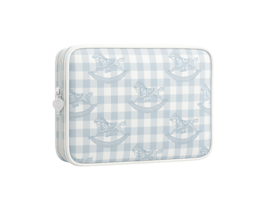 Pony Parlor | Large Cosmetic Pouch (Blue)