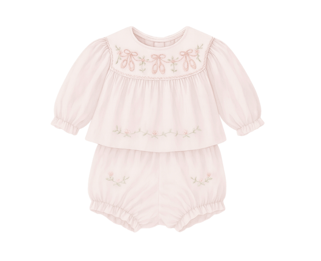 Petite Plié | Long Sleeve Bloomer Set