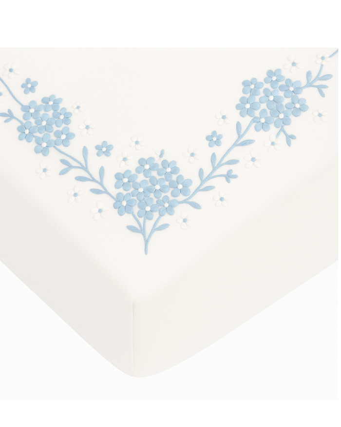 Little Blossom | Crib Sheet (Blue)