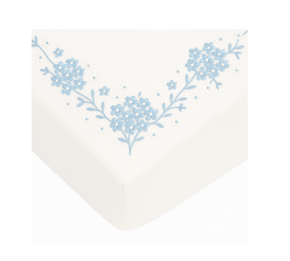 Little Blossom | Crib Sheet (Blue)