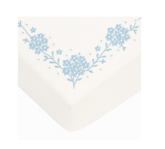 Little Blossom | Crib Sheet (Blue)