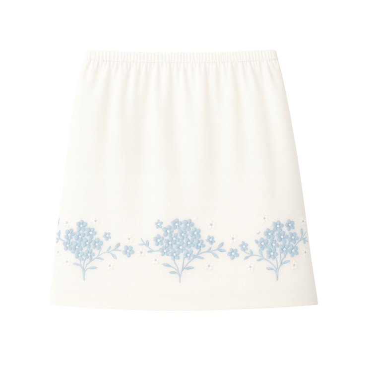 Little Blossom | Crib Skirt (Blue)