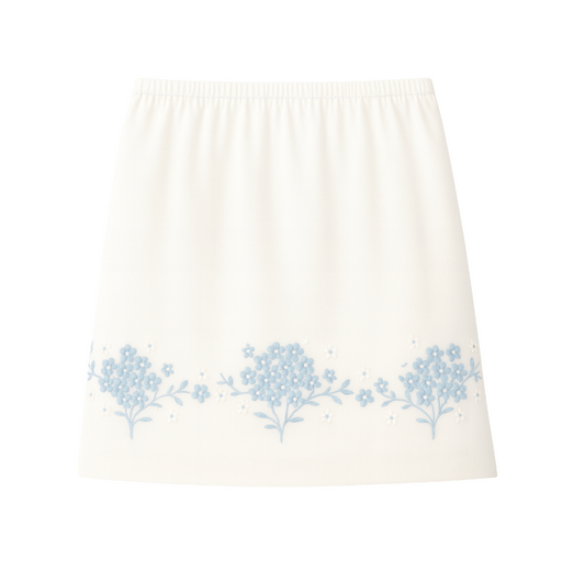 Little Blossom | Crib Skirt (Blue)