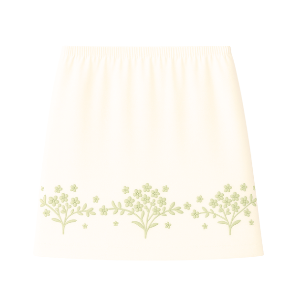 Little Blossom | Crib Skirt (Green)