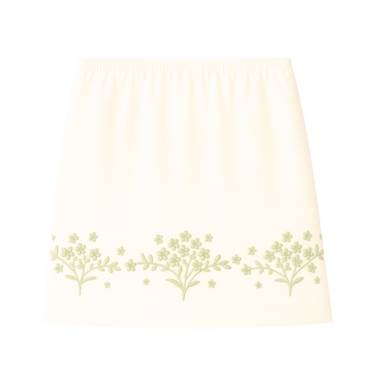 Little Blossom | Crib Skirt (Green)