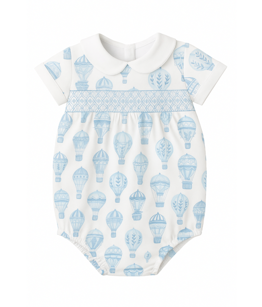 Little Explorer | Short Sleeve Smocked Bubble
