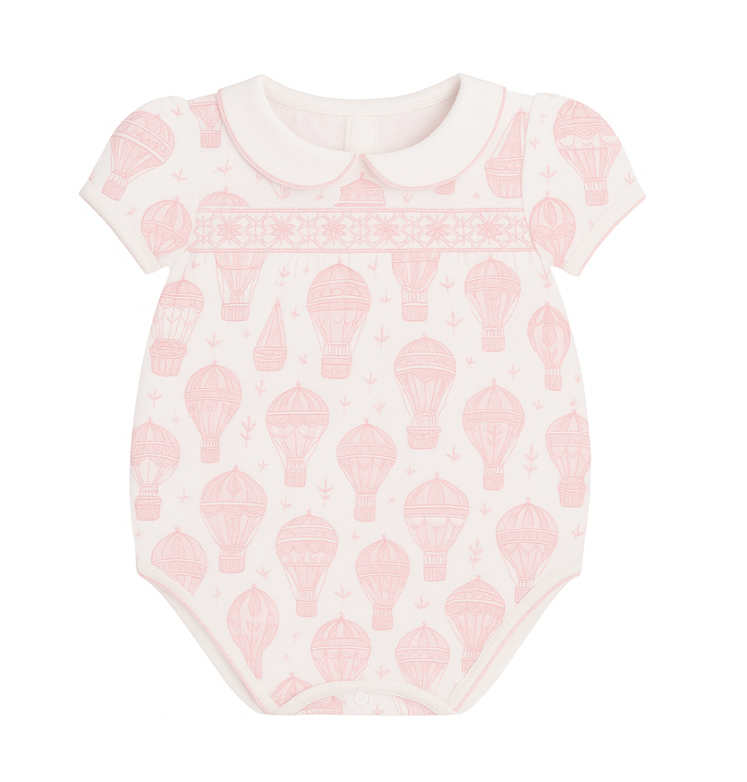 Little Explorer | Short Sleeve Smocked Bubble