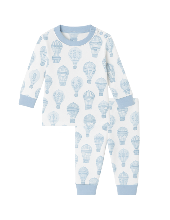 Little Explorer | Baby Long Pajamas (Blue)