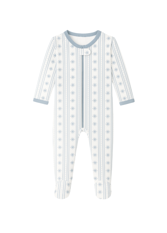 Starlight Stripes | Footie (Blue)