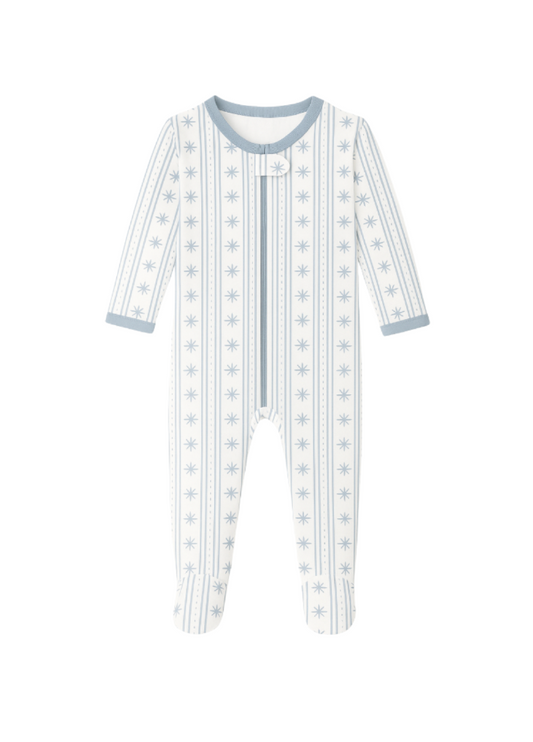 Starlight Stripes | Footie (Blue)