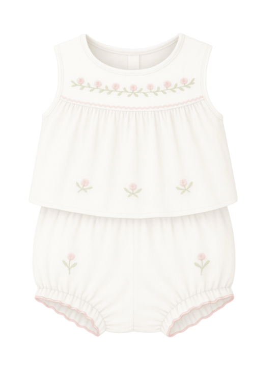 Little Rose | Sleeveless Bloomer Set