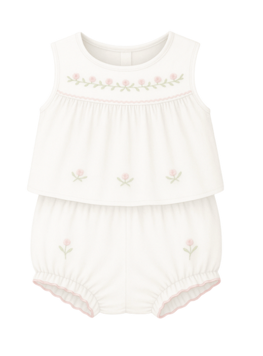 Little Rose | Sleeveless Bloomer Set