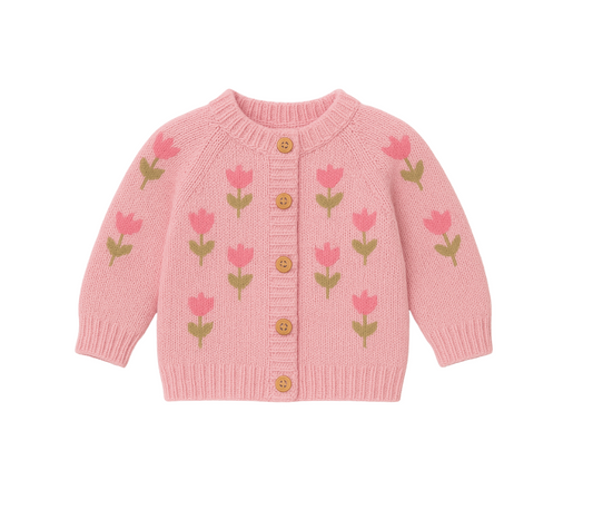 Pink Posy | Cardigan