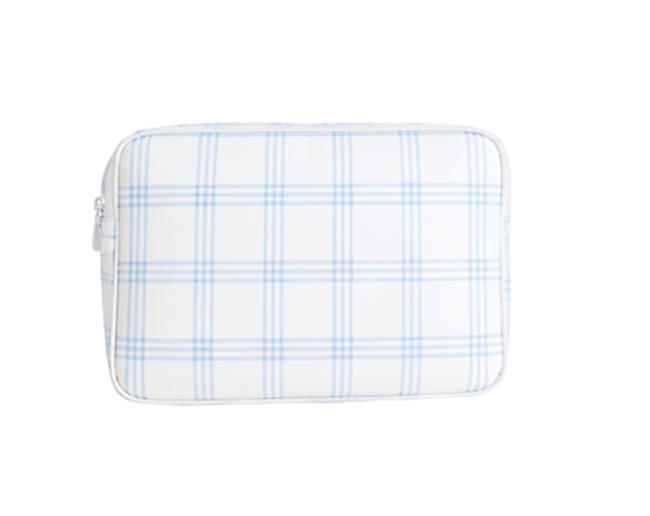 Blue Lattice | Large Cosmetic Pouch