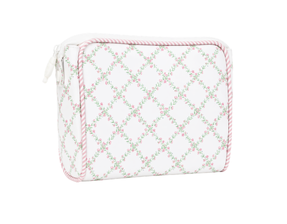 Rosy Trellis | Small Essentials Bag