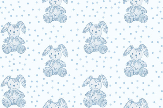 Timeless Teddies | Digital Print (Blue/Lt Blue)