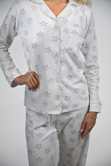 Celestial Linework | LS Long Pajama Set (Pink Women's) thumbnail 4
