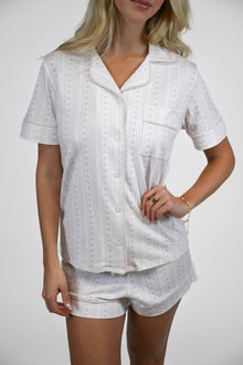 Starlight Stripes | Short Pajama Set (Pink Women's) thumbnail 6