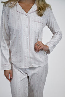 Starlight Stripes | LS Long Pajama Set (Pink Women's) thumbnail 6
