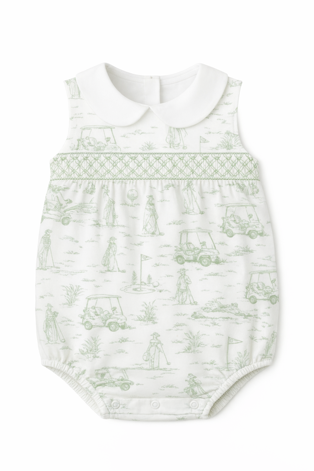 Fairway Toile | Smocked Sleeveless Bubble