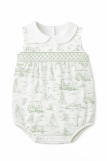 Fairway Toile | Smocked Sleeveless Bubble thumbnail 1