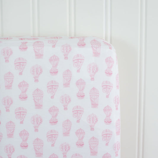 Little Explorer | Pink Crib Sheet