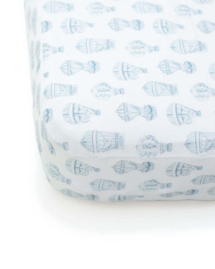Little Explorer | Blue Crib Sheet