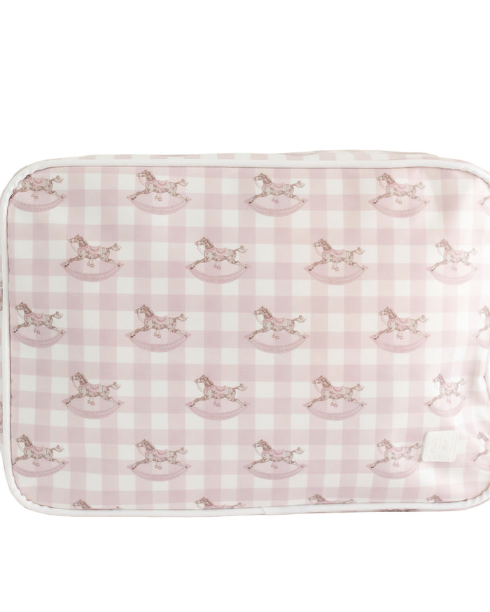 Pony Parlor | Large Cosmetic Pouch (Pink)